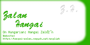 zalan hangai business card